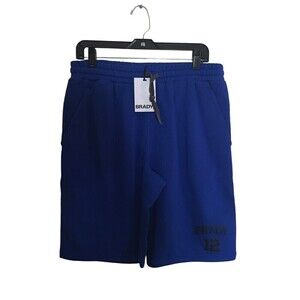 Tom Brady Brand Shorts Men's Size Medium Blue Arched Stretch Drawstring